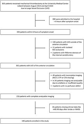 The lesion core extent modulates the impact of early perfusion mismatch imaging on outcome variability after thrombectomy in stroke